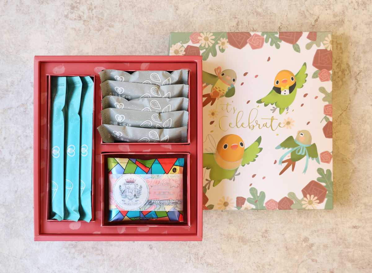 喜上玫梢-心路×芒果的日常 聯名禮盒（蛋捲與咖啡包款）-封面圖